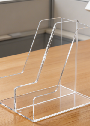 2-Pack Clear Acrylic Magazine File Holder