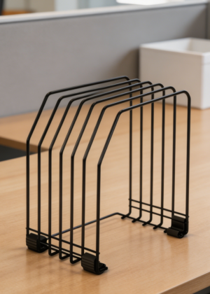 7-Section Wire File Organizer Black