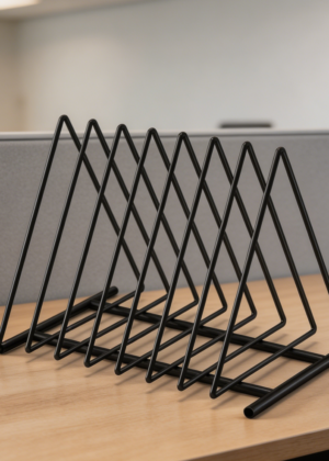 7-Section Triangle Wire File Folder Rack